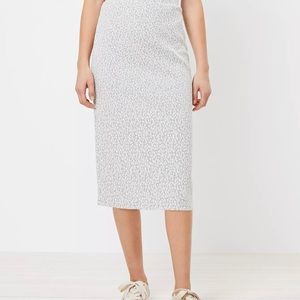 NWT Loft Pull On Skirt Stretch Animal Print Sz L